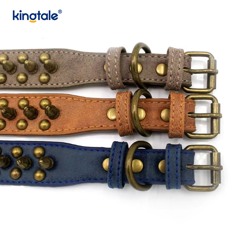 Collar Peataí PU Rivet Frith-bite