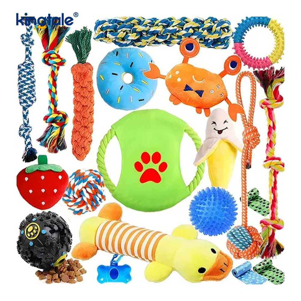 Socraigh Bréagán Pet Rope 20PCS le haghaidh Fiacla agus Spraoi Laistigh