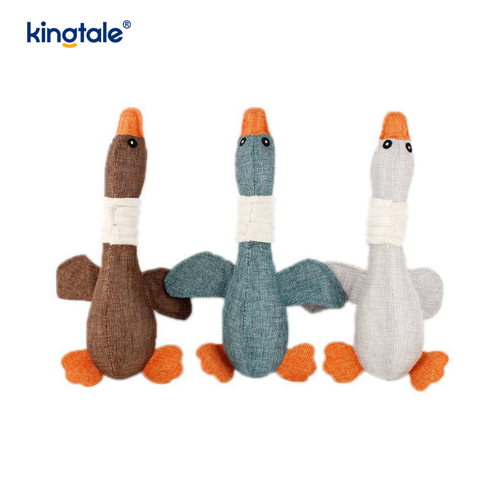 Pet Plush Bréagán Squeaking Gé Friotaíocht in aghaidh Bite le haghaidh Fiacla a Ghlanadh