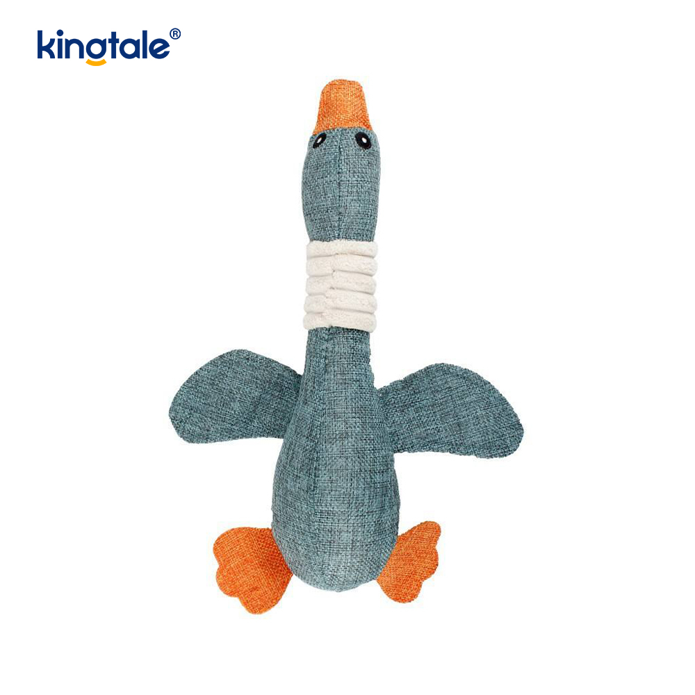 Pet Plush Bréagán Squeaking Gé Friotaíocht in aghaidh Bite le haghaidh Fiacla a Ghlanadh