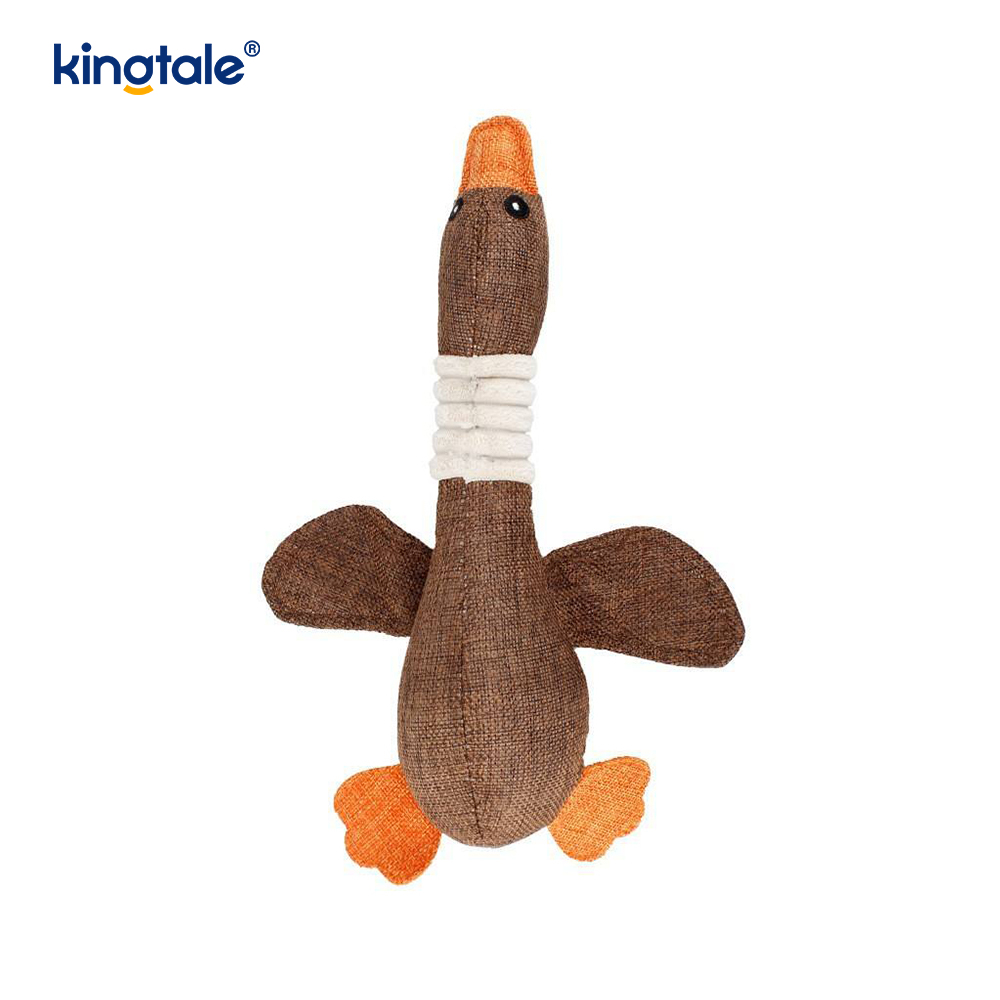 Pet Plush Bréagán Squeaking Gé Friotaíocht in aghaidh Bite le haghaidh Fiacla a Ghlanadh
