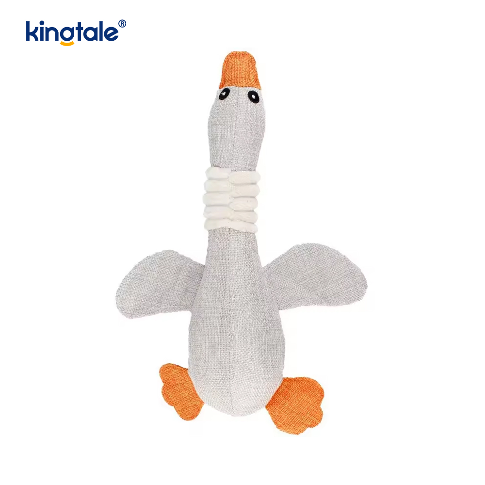 Pet Plush Bréagán Squeaking Gé Friotaíocht in aghaidh Bite le haghaidh Fiacla a Ghlanadh