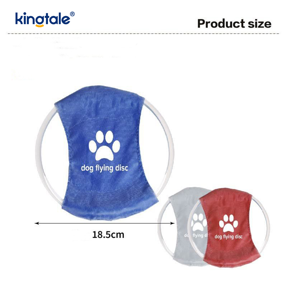 Pet Light-Up Frisbee Ard-Infheictheacht Oiliúint Peataí Soilsithe Caitheamh Ag Súgradh Chun Aclaíocht