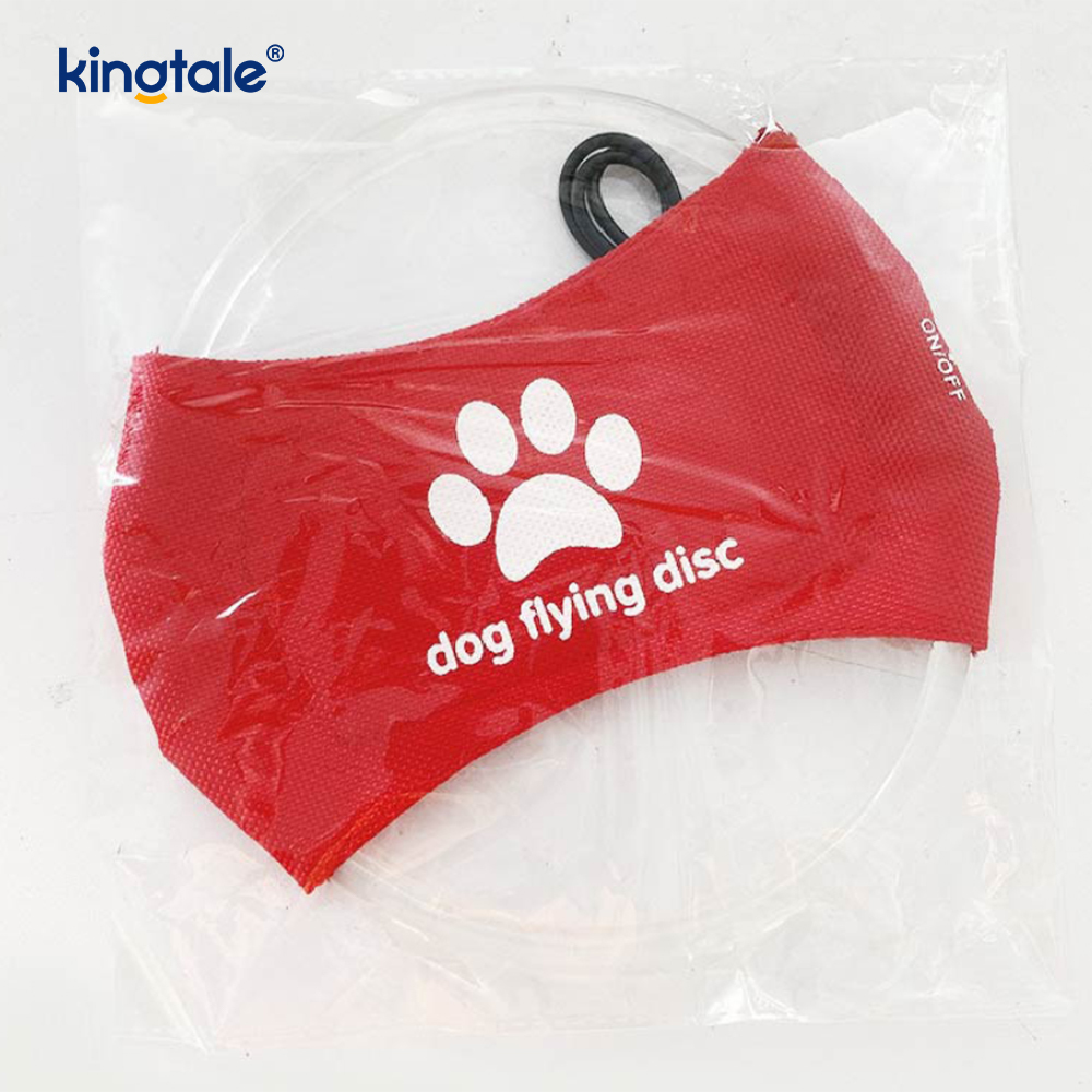 Pet Light-Up Frisbee Ard-Infheictheacht Oiliúint Peataí Soilsithe Caitheamh Ag Súgradh Chun Aclaíocht