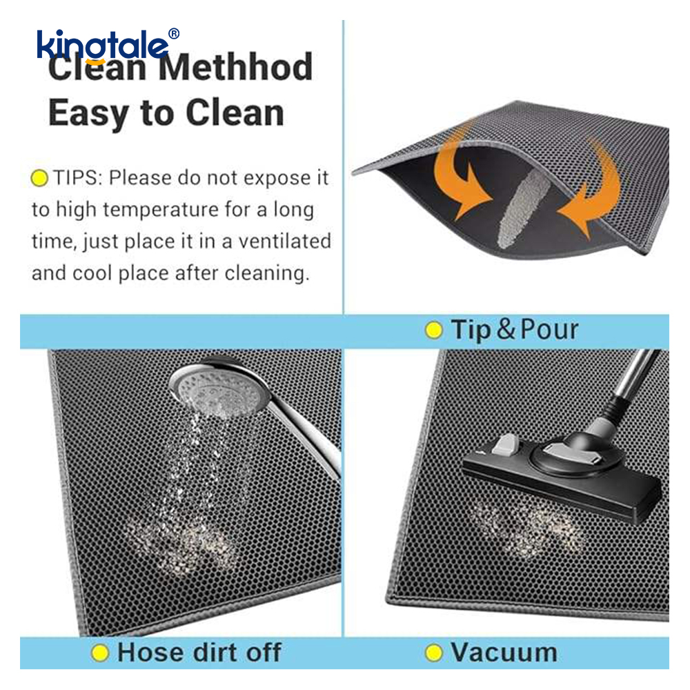 Uasghrádú Mat Bruscair Cat Ciseal Cúil Uiscedhíonach Leakproof
