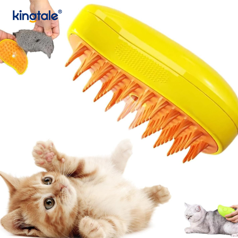 Scuab Gaile Cat 3 I 1 Scuab Peataí Steamy Silicone Massage Dog Hair Remover Comb