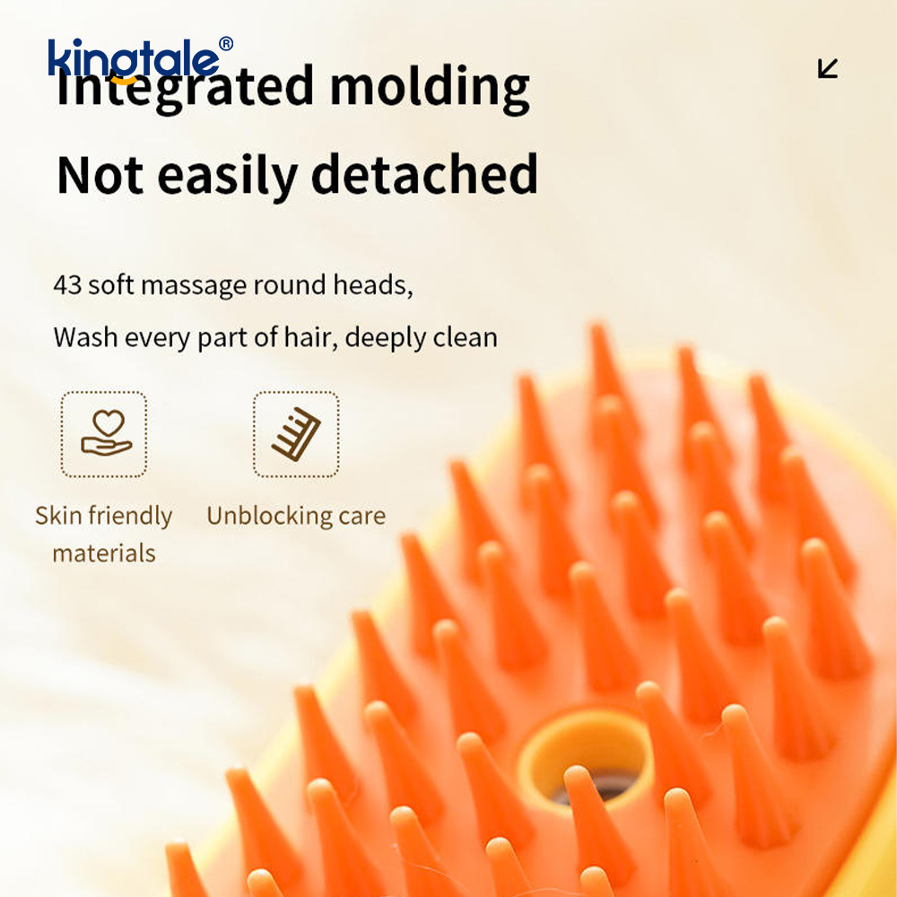 Scuab Gaile Cat 3 I 1 Scuab Peataí Steamy Silicone Massage Dog Hair Remover Comb