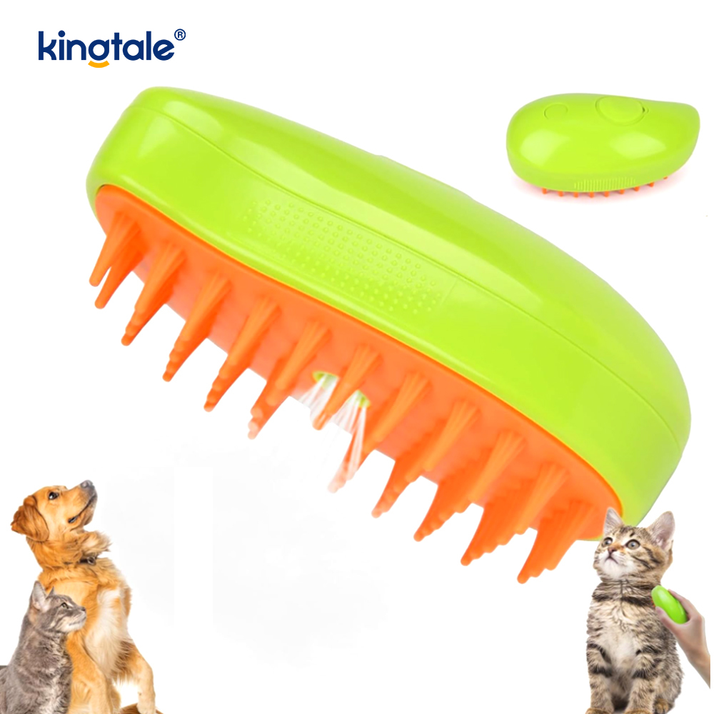 Scuab Gaile Cat 3 I 1 Scuab Peataí Steamy Silicone Massage Dog Hair Remover Comb