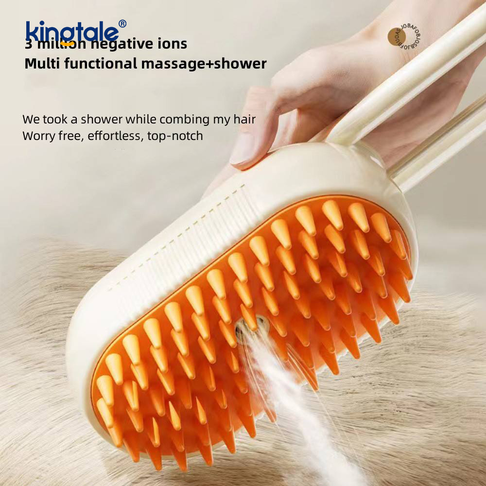 Scuab Gaile Cat 3 I 1 Scuab Peataí Steamy Silicone Massage Dog Hair Remover Comb