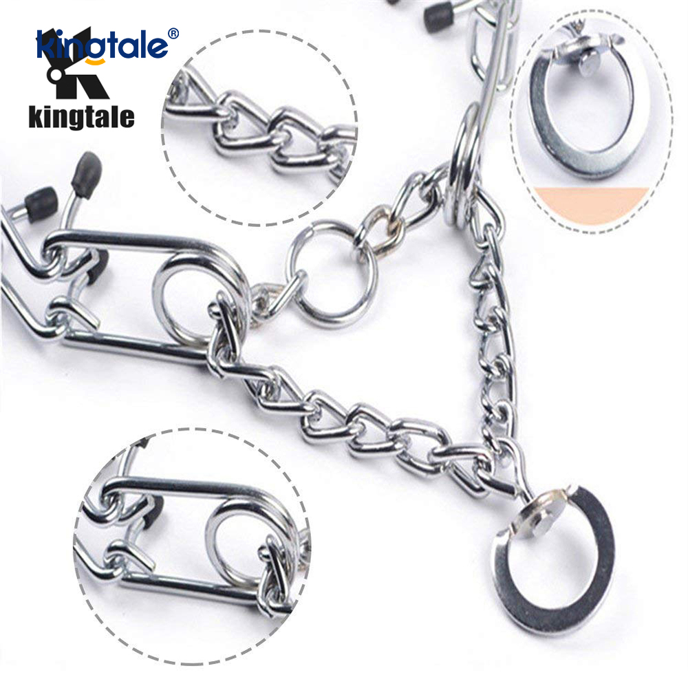 Coiléir Choke Pinch Peataí Collar Oiliúna Madraí Miotal Cruach Carbóin Coiléir Choke Pinch Peataí Collar Oiliúna Madraí Miotal Cruach Carbóin