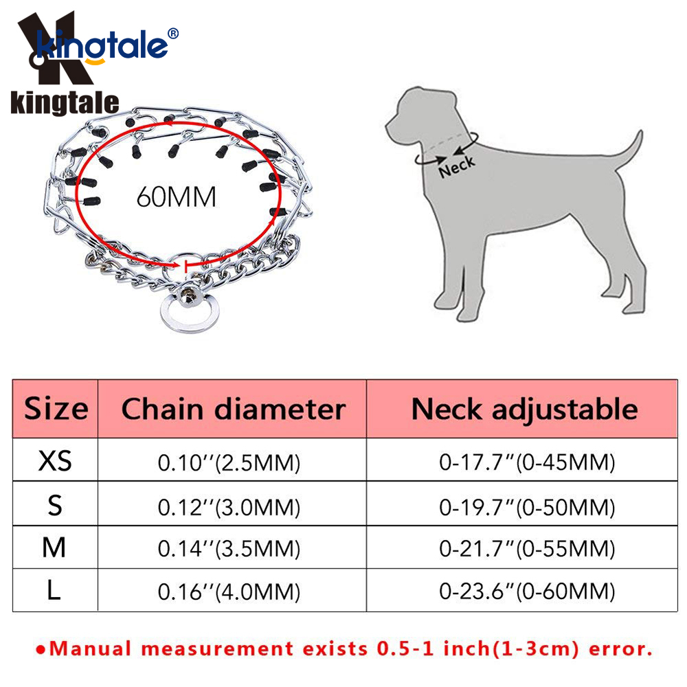 Coiléir Choke Pinch Peataí Collar Oiliúna Madraí Miotal Cruach Carbóin Coiléir Choke Pinch Peataí Collar Oiliúna Madraí Miotal Cruach Carbóin