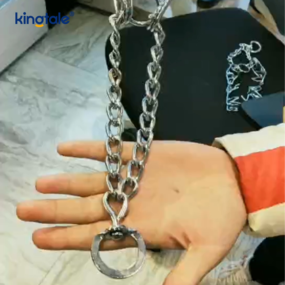 Coiléir Choke Pinch Peataí Collar Oiliúna Madraí Miotal Cruach Carbóin Coiléir Choke Pinch Peataí Collar Oiliúna Madraí Miotal Cruach Carbóin