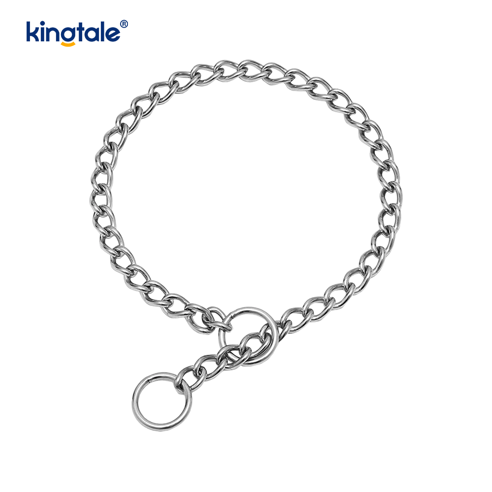 Miotal Oiliúna Madraí Choke Collar Duillín P Slabhra Trom Do Madraí
