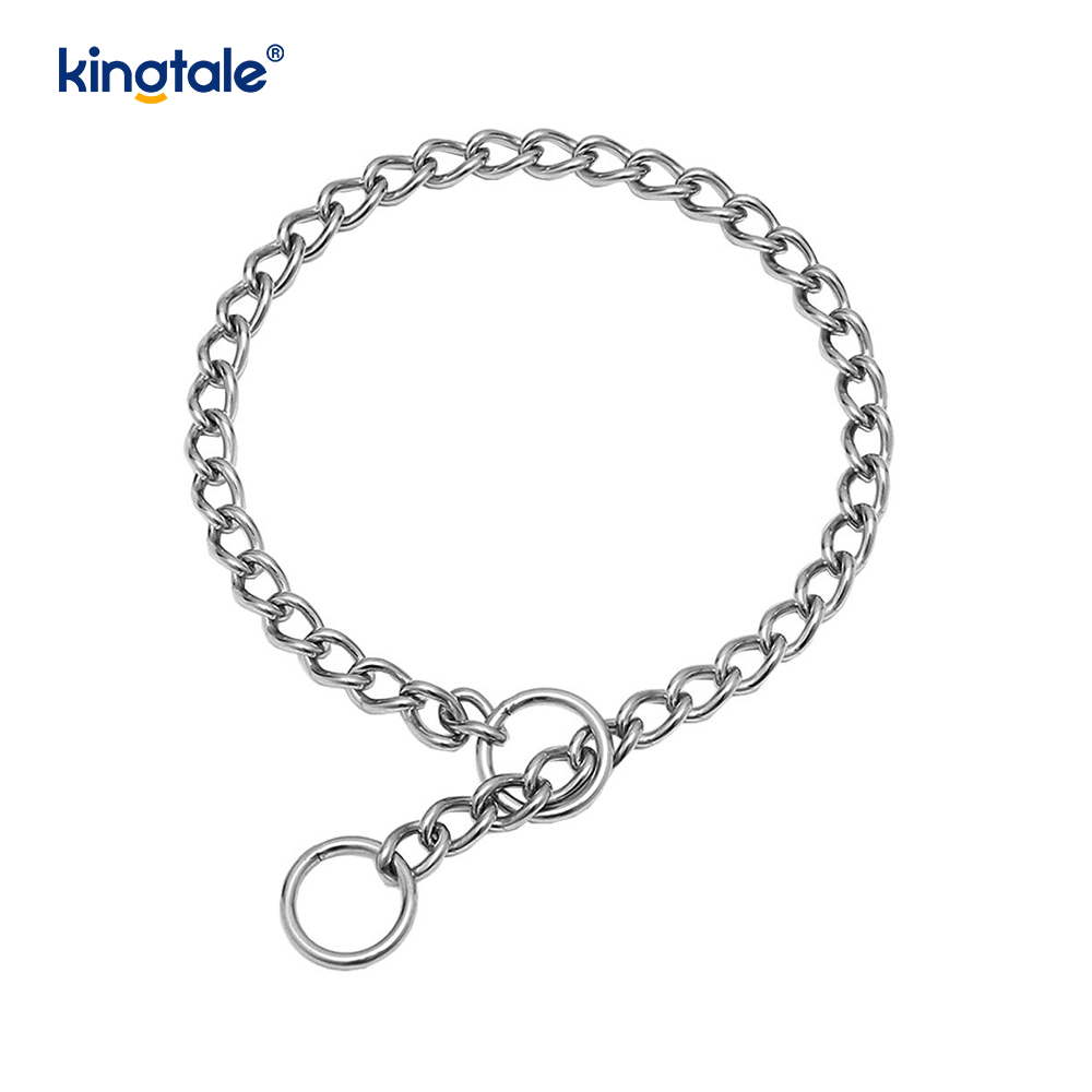 Miotal Oiliúna Madraí Choke Collar Duillín P Slabhra Trom Do Madraí