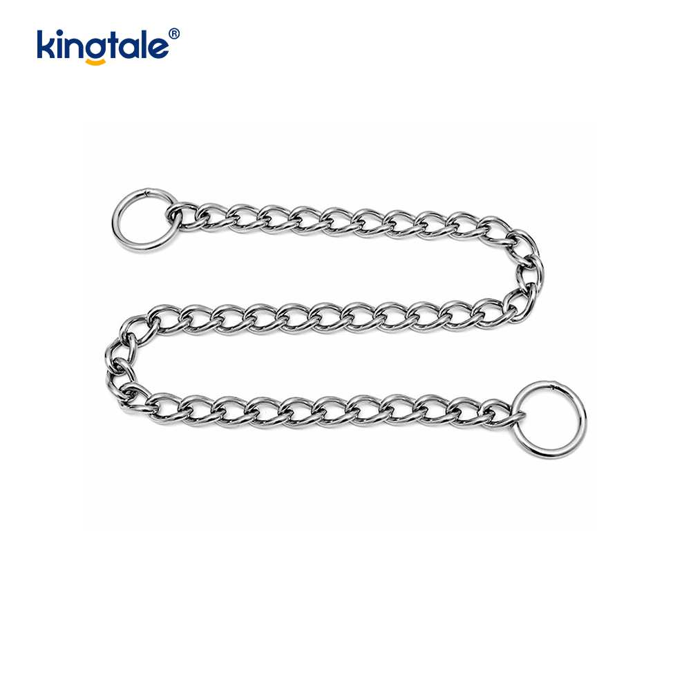 Miotal Oiliúna Madraí Choke Collar Duillín P Slabhra Trom Do Madraí