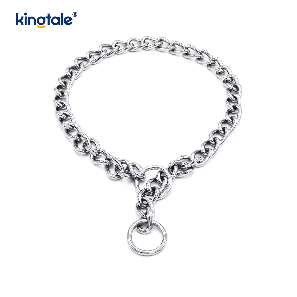 Miotal Oiliúna Madraí Choke Collar Duillín P Slabhra Trom Do Madraí