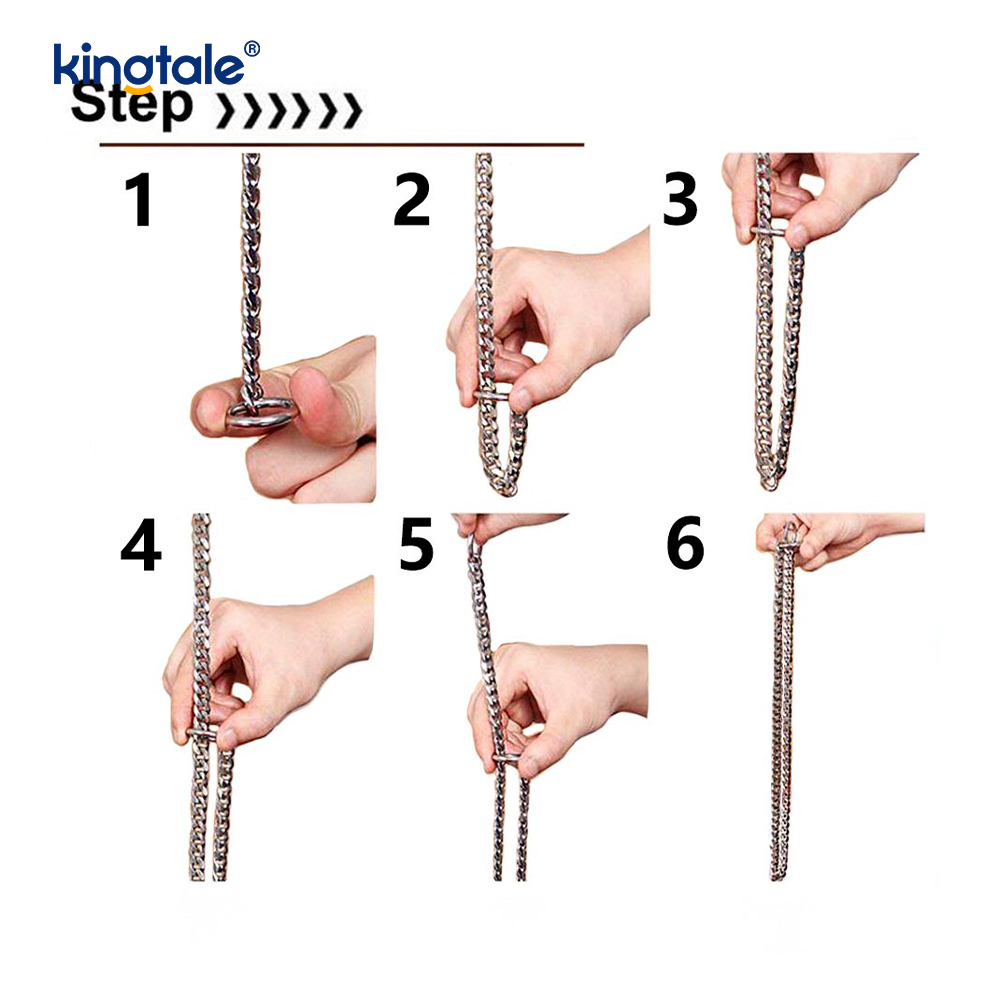 Miotal Oiliúna Madraí Choke Collar Duillín P Slabhra Trom Do Madraí