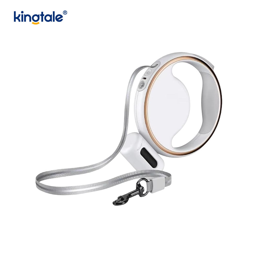 Soilsiú Simplí Faoi stiúir Nua-Aimseartha Leash Collar Madraí níolón Uathoibríoch Retractable