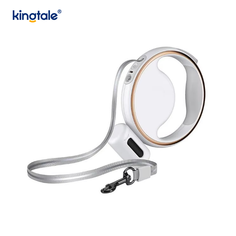 Soilsiú Simplí Faoi stiúir Nua-Aimseartha Leash Collar Madraí níolón Uathoibríoch Retractable