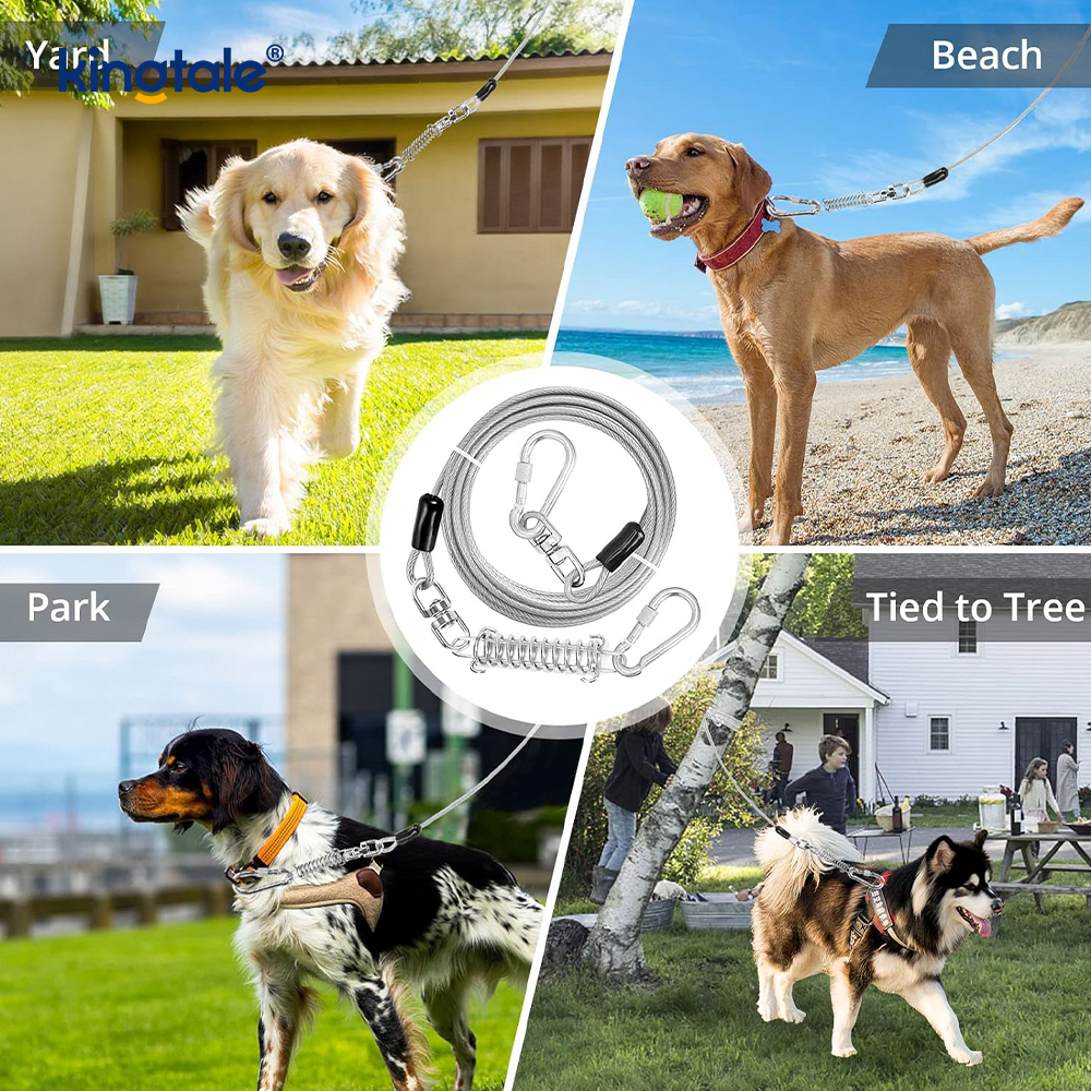 Plaisteach Machnamhach Earraigh Clúdaithe Madra Oiliúna Leash Madraí Ceangail Amach Cábla