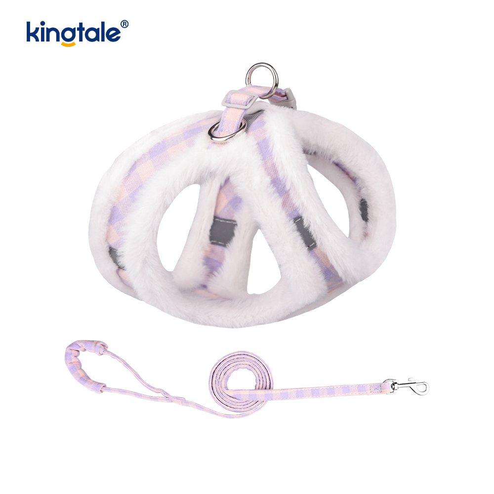 Úim Madraí Peataí Plush Leash Socraigh Veist Úim Madraí Siúil an Fhómhair