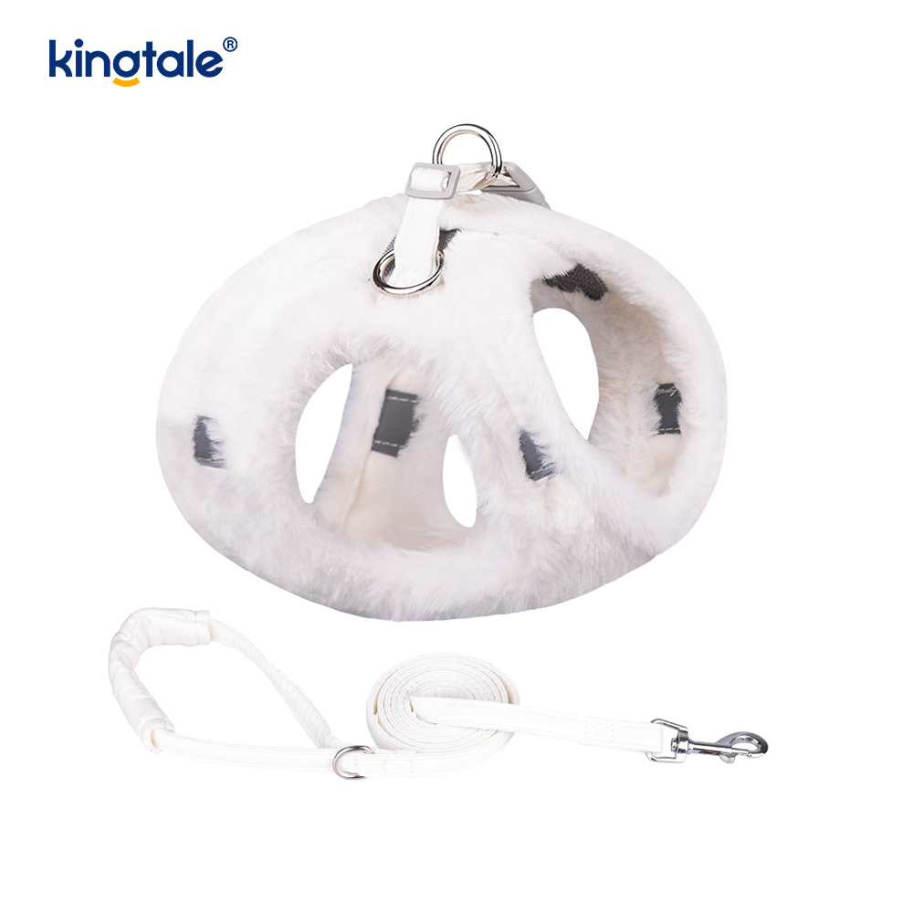 Úim Madraí Peataí Plush Leash Socraigh Veist Úim Madraí Siúil an Fhómhair