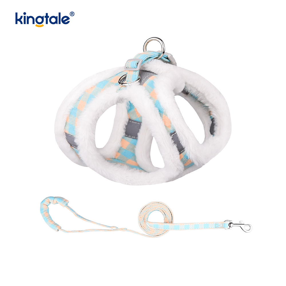 Úim Madraí Peataí Plush Leash Socraigh Veist Úim Madraí Siúil an Fhómhair