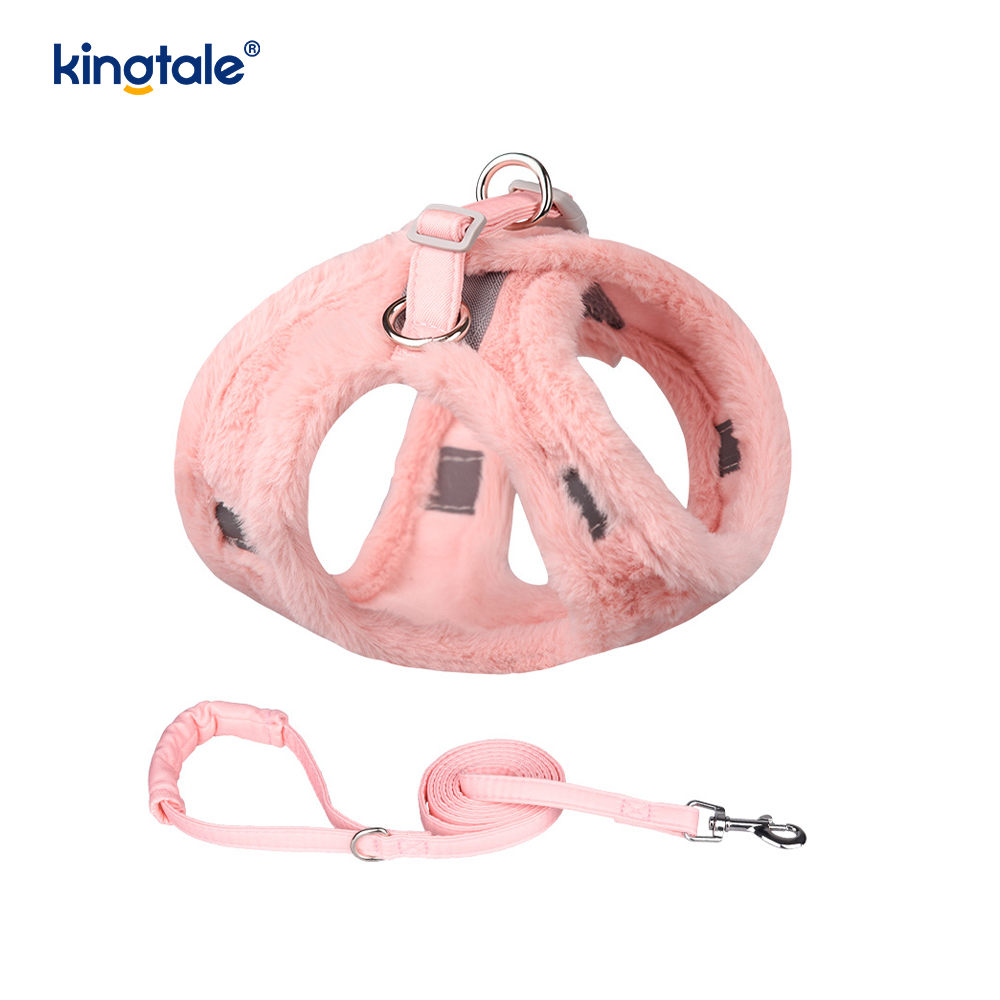 Úim Madraí Peataí Plush Leash Socraigh Veist Úim Madraí Siúil an Fhómhair