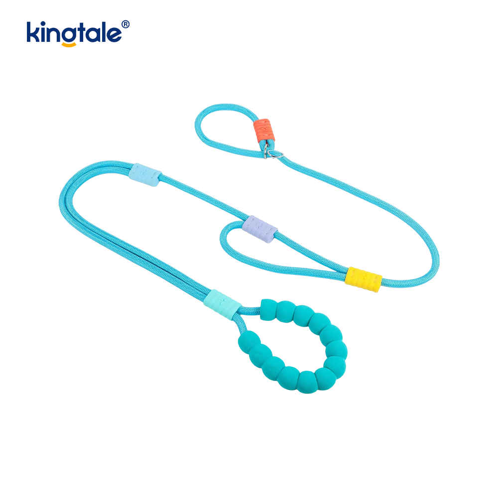 Uimh Tarraingt Níolón Durable Adjustable Láimhseáil Dúbailte Duillín Madraí Colorful Leash