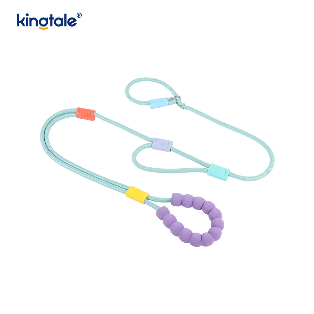 Uimh Tarraingt Níolón Durable Adjustable Láimhseáil Dúbailte Duillín Madraí Colorful Leash