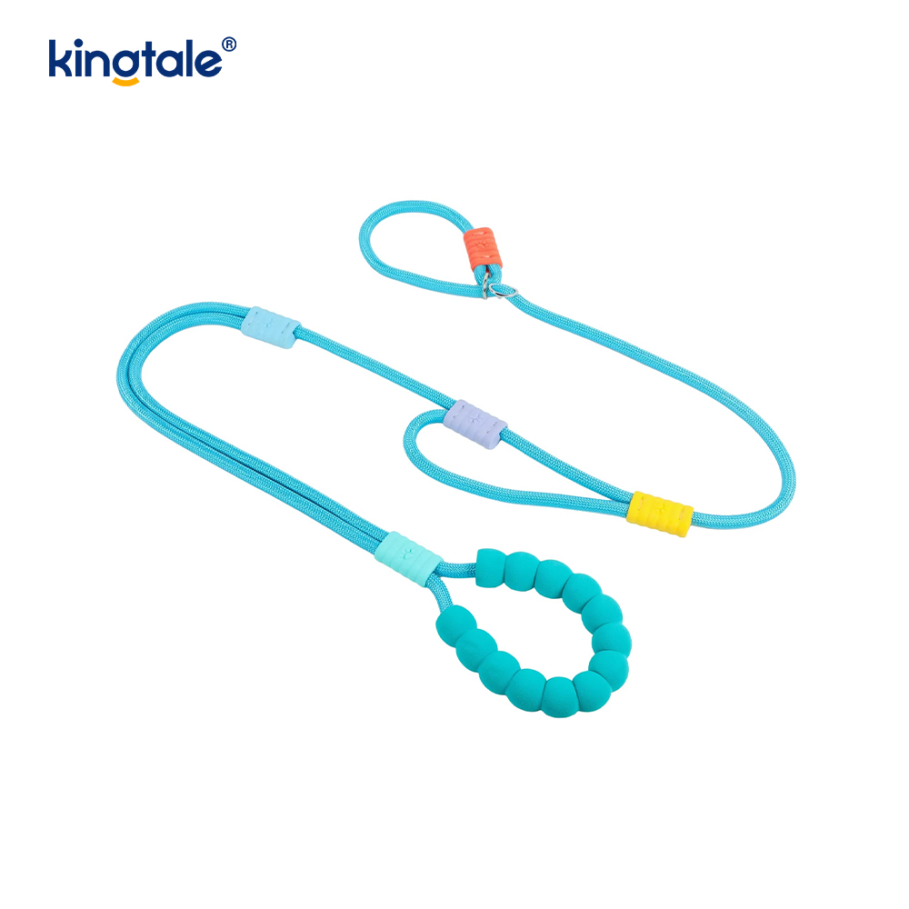 Uimh Tarraingt Níolón Durable Adjustable Láimhseáil Dúbailte Duillín Madraí Colorful Leash