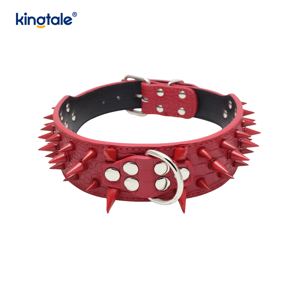 Collar Madra Studded Géar Spíc Coiléir Madra Leathar Stylish