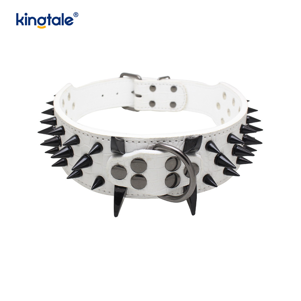 Collar Madra Studded Géar Spíc Coiléir Madra Leathar Stylish