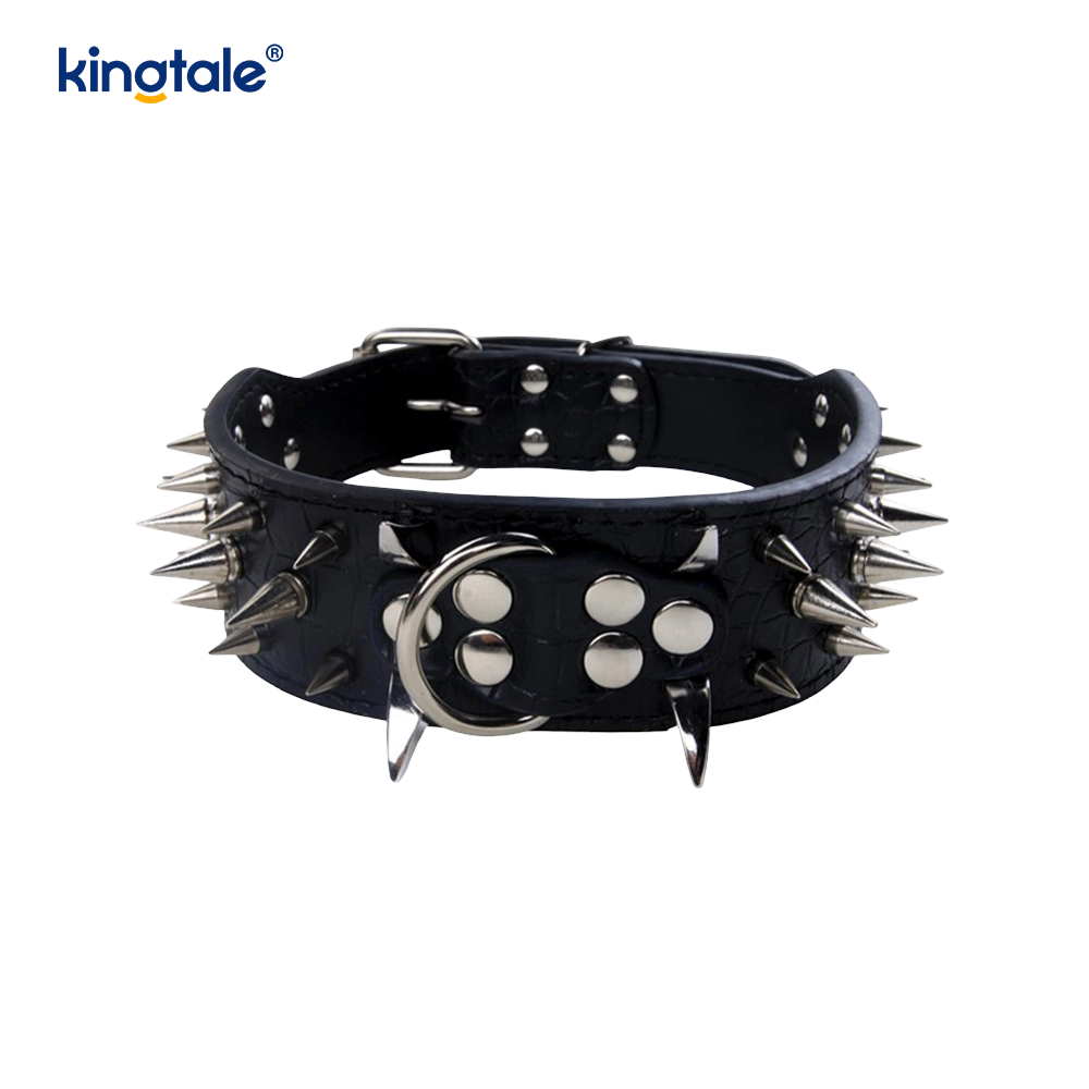 Collar Madra Studded Géar Spíc Coiléir Madra Leathar Stylish