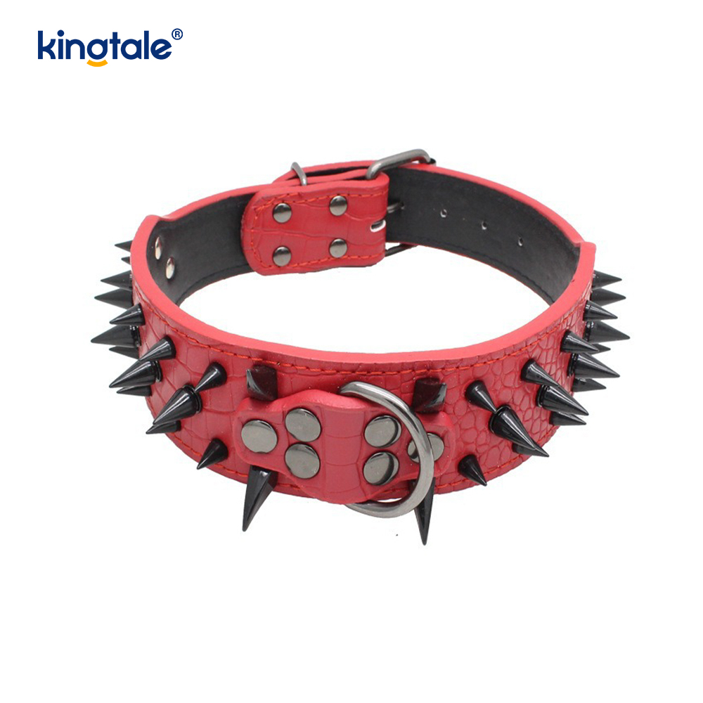 Collar Madra Studded Géar Spíc Coiléir Madra Leathar Stylish