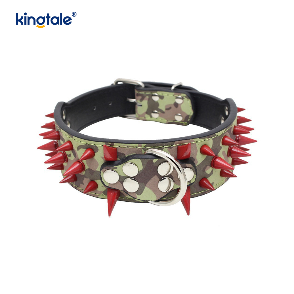 Collar Madra Studded Géar Spíc Coiléir Madra Leathar Stylish