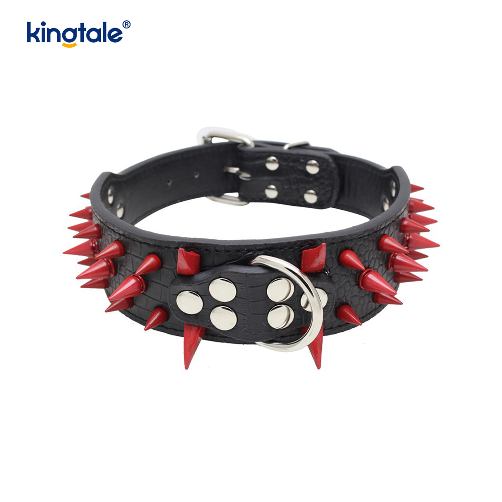 Collar Madra Studded Géar Spíc Coiléir Madra Leathar Stylish