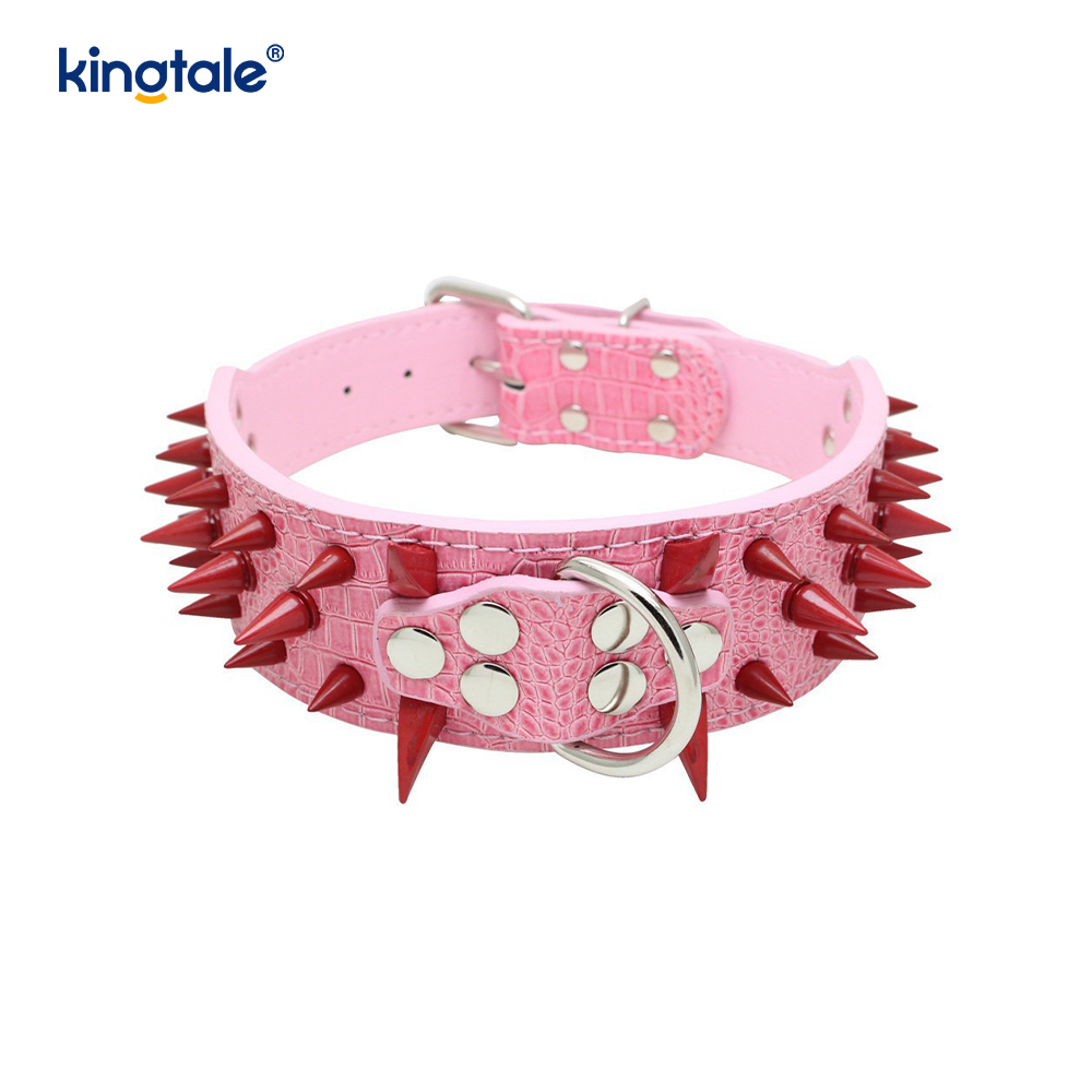 Collar Madra Studded Géar Spíc Coiléir Madra Leathar Stylish
