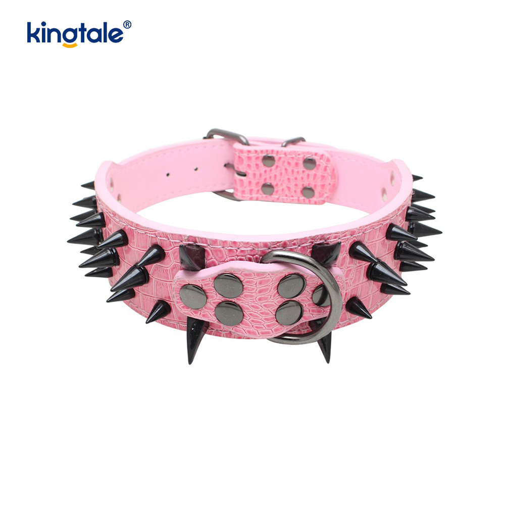 Collar Madra Studded Géar Spíc Coiléir Madra Leathar Stylish