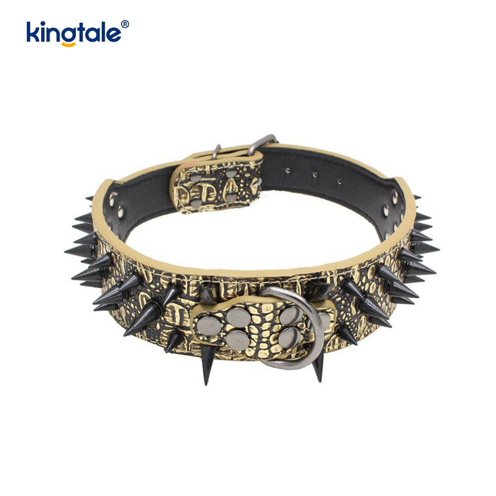 Collar Madra Studded Géar Spíc Coiléir Madra Leathar Stylish