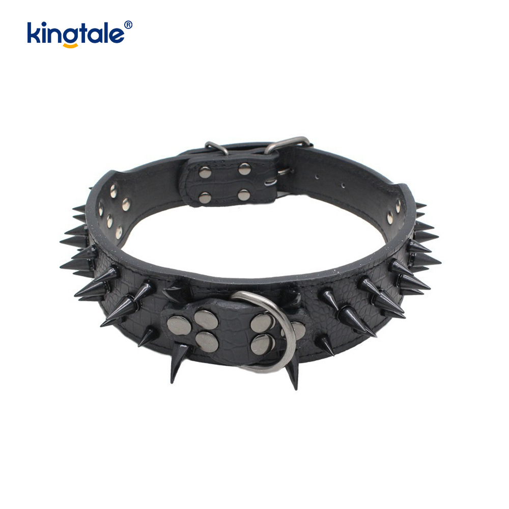Collar Madra Studded Géar Spíc Coiléir Madra Leathar Stylish