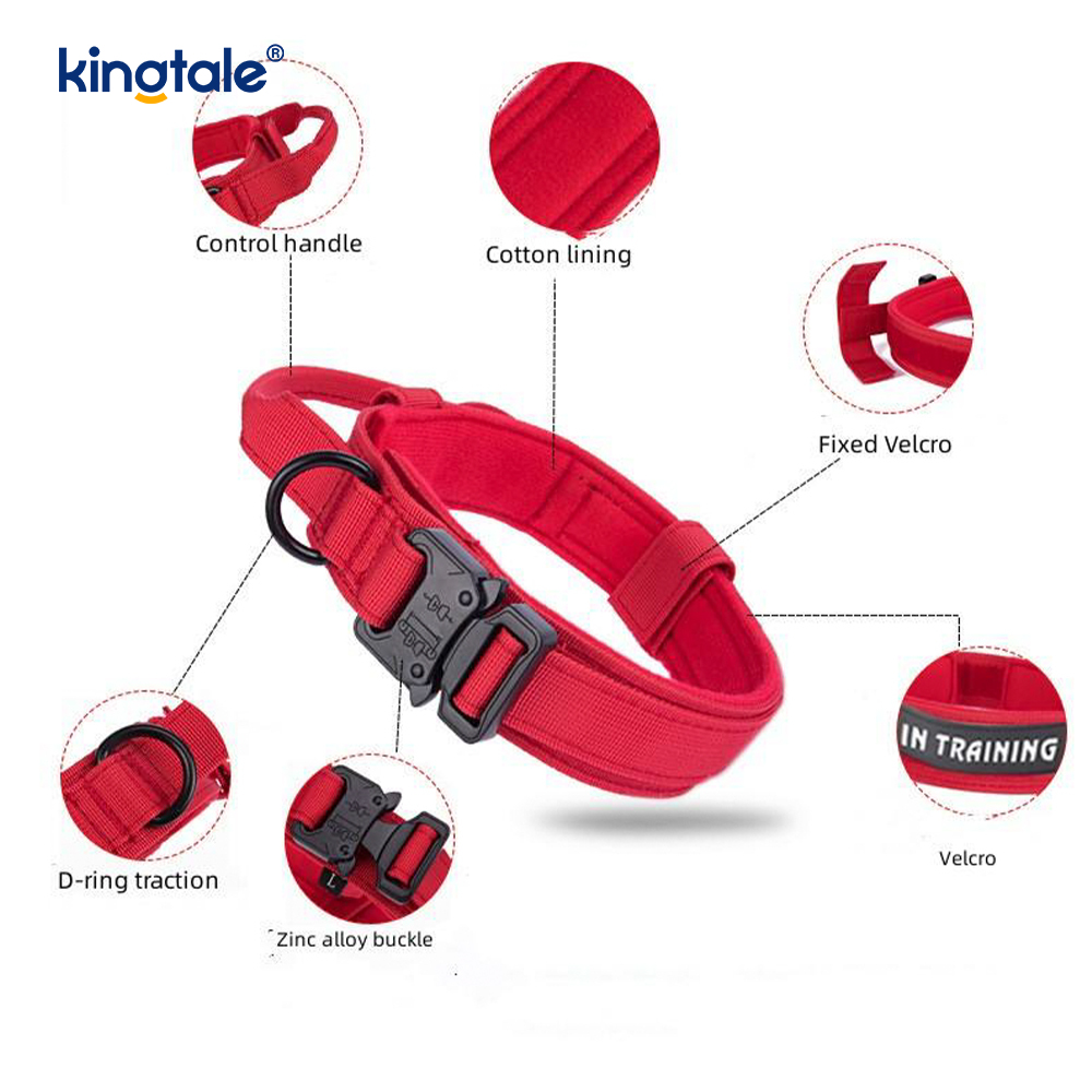 Rialú níolón CutsomTraining Láimhseáil Collar Búcla Miotail