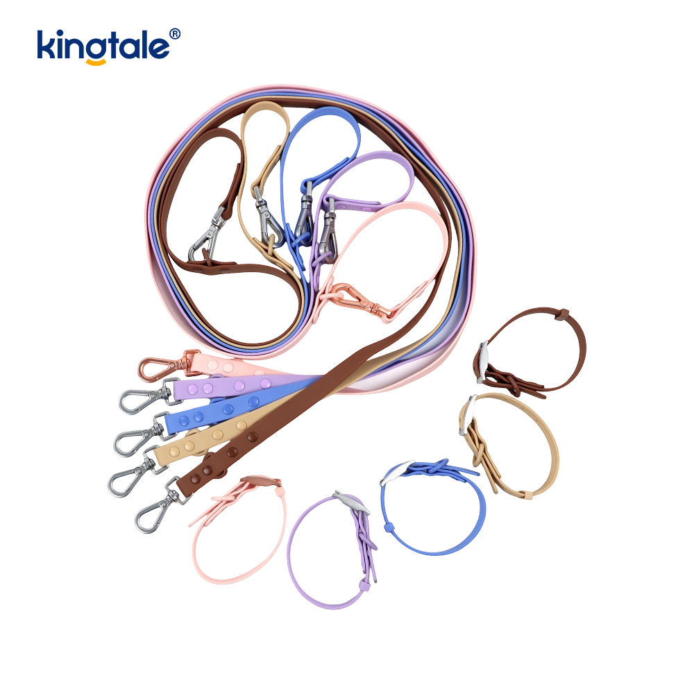 PVC-Brataithe Uiscedhíonach Scríobadh-Resistant Coiléir Madraí Leash
