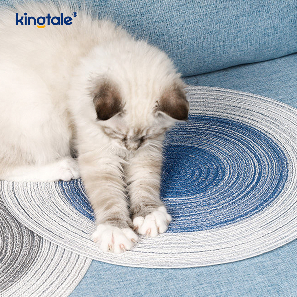 Nádúrtha Sisal Cat Scratcher Mat Cothrománach Urlár Cat Scratching Pad Rug